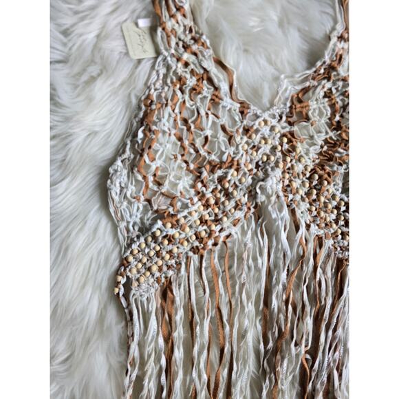 NWT Free People Bali Macrame Tank Top - Size Large - Picture 3 of 4